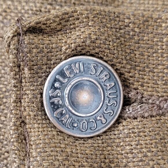 Vintage 70s LEVIS Sta-Prest Wide Leg Pants 36x28 USA Polyester Talon Zipper - Picture 4 of 16